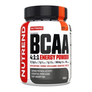 BCAA 4:1:1 ENERGY POWDER, 500 g, pomaranč