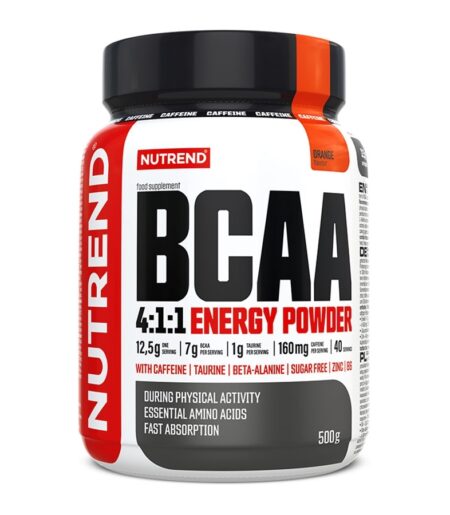BCAA 4:1:1 ENERGY POWDER, 500 g, pomaranč