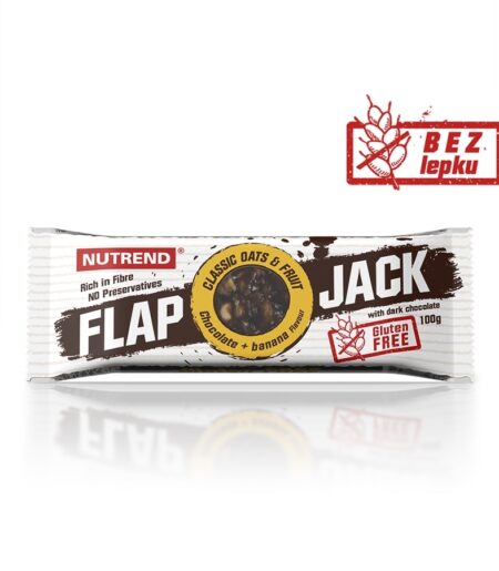 FLAPJACK GLUTEN FREE - čokoláda + banán s horkou čokoládou, 100 g
