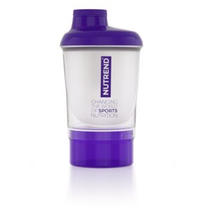 ŠEJKER NUTREND, 300 ml + zásobník - fialovopriehľadný