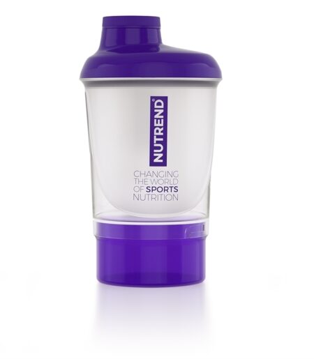 ŠEJKER NUTREND, 300 ml + zásobník - fialovopriehľadný