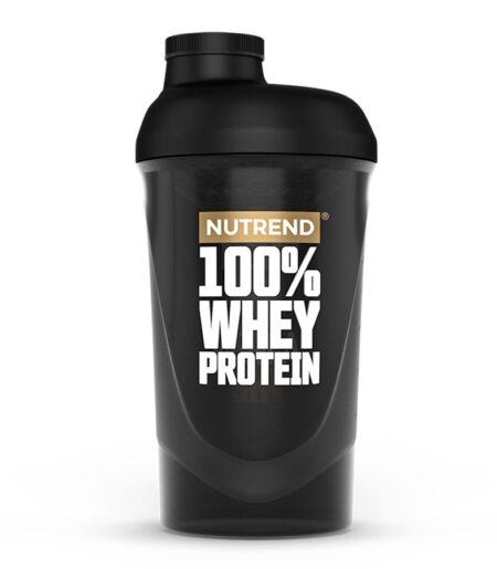 ŠEJKER NUTREND 100% WHEY PROTEIN - 600 ml, čierny